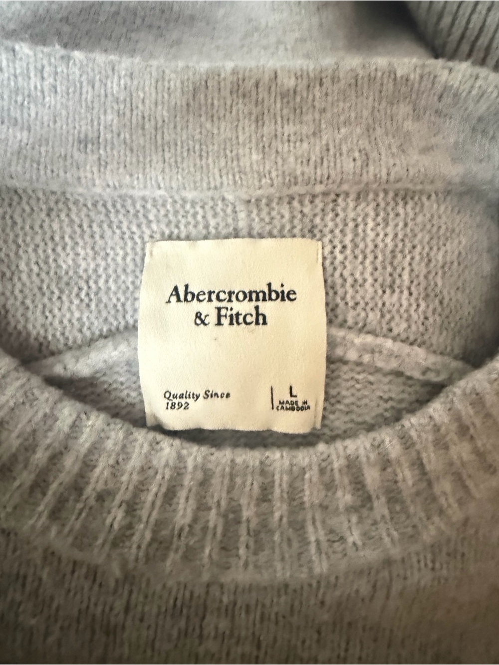 Abercrombie The A&F Madeline Crew Sweater - Light Grey - Picture 2 of 2